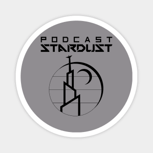 Podcast Stardust Black Logo Magnet